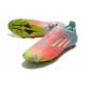 Adidas X Speedflow FG Low-top Sliver Pink Yellow Men Soccer Cleats 