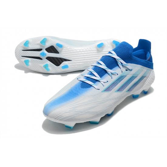 Adidas X Speedflow FG Low-top White Blue Men Soccer Cleats 