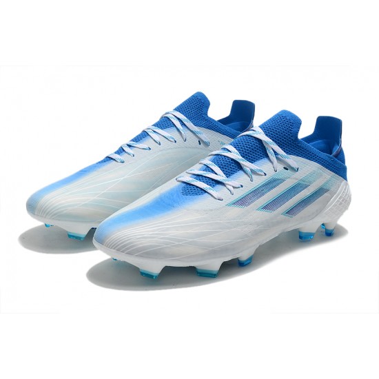 Adidas X Speedflow FG Low-top White Blue Men Soccer Cleats 