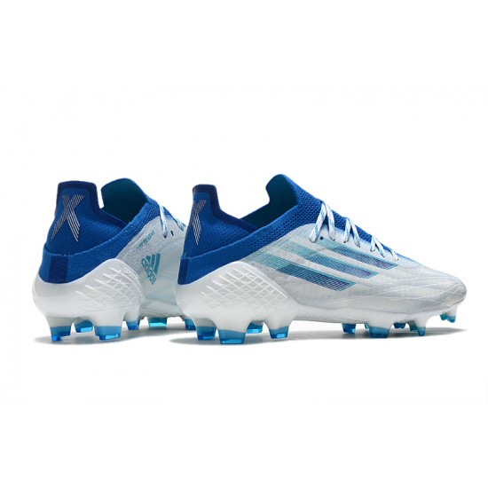 Adidas X Speedflow FG Low-top White Blue Men Soccer Cleats 