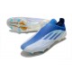 Adidas X Speedflow FG Low-top White Blue Sliver Soccer Cleats 