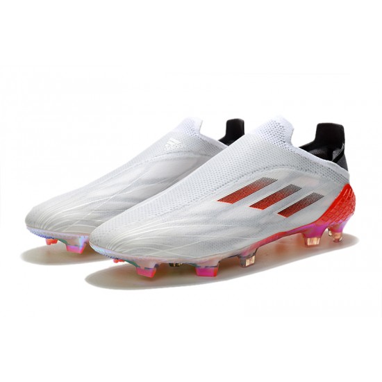 Adidas X Speedflow FG Low-top White Gold Red Men Soccer Cleats 