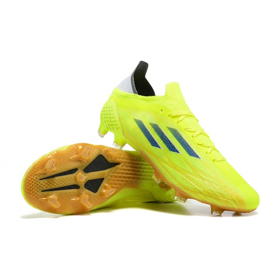 Adidas X Speedflow FG Low-top Yellow Gold Black Men Soccer Cleats 