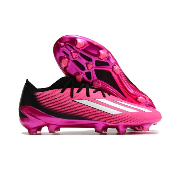 Adidas X Speedportal .1 2022 World Cup Boots FG Low-top Black Pink Men Soccer Cleats 