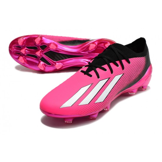 Adidas X Speedportal .1 2022 World Cup Boots FG Low-top Black Pink Men Soccer Cleats 