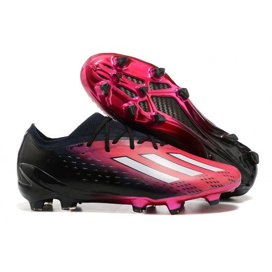 Adidas X Speedportal .1 2022 World Cup Boots FG Low-top Black Pink Soccer Cleats 