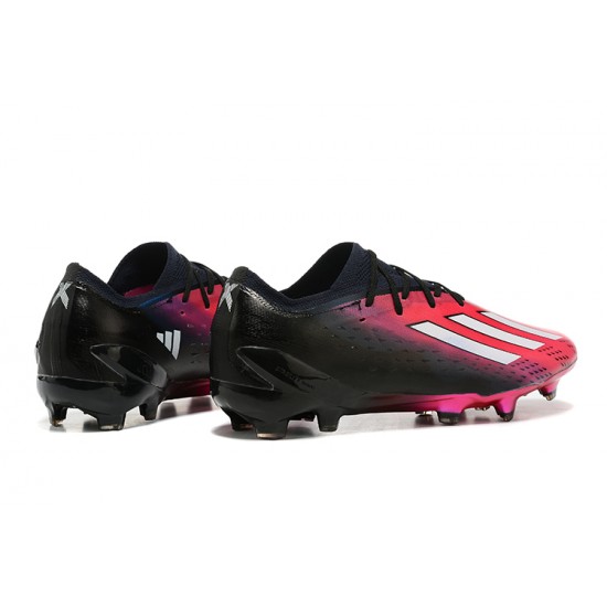 Adidas X Speedportal .1 2022 World Cup Boots FG Low-top Black Pink Soccer Cleats 