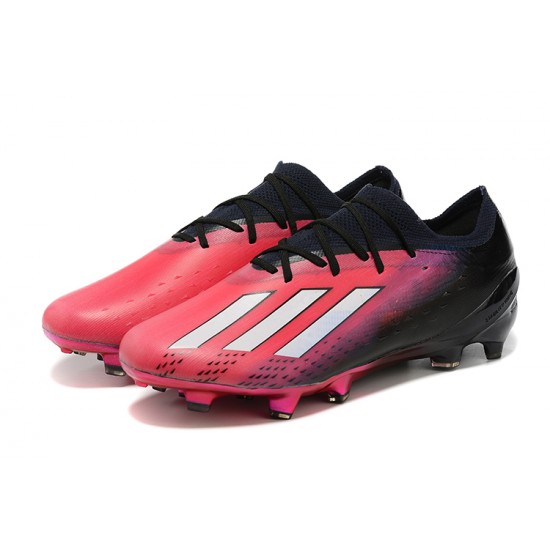 Adidas X Speedportal .1 2022 World Cup Boots FG Low-top Black Pink Soccer Cleats 