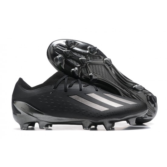 Adidas X Speedportal .1 2022 World Cup Boots FG Low-top Black Sliver Soccer Cleats 