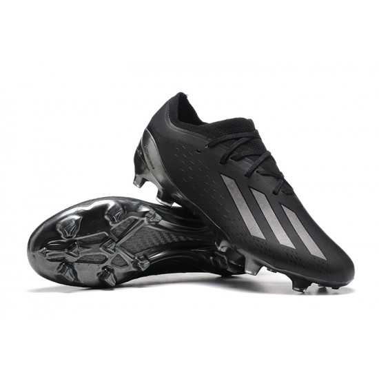 Adidas X Speedportal .1 2022 World Cup Boots FG Low-top Black Sliver Soccer Cleats 