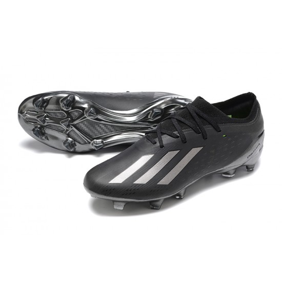 Adidas X Speedportal .1 2022 World Cup Boots FG Low-top Black Sliver Soccer Cleats 