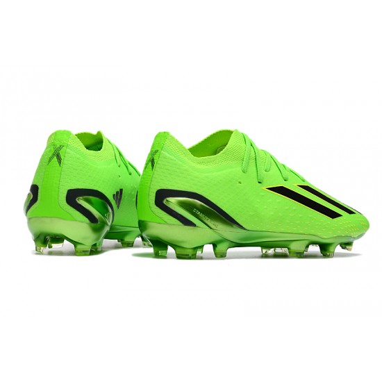 Adidas X Speedportal .1 2022 World Cup Boots FG Low-top Green Black Soccer Cleats 