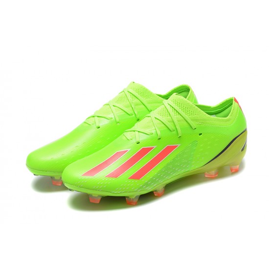 Adidas X Speedportal .1 2022 World Cup Boots FG Low-top Green Pink Soccer Cleats 