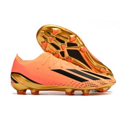 Adidas X Speedportal .1 2022 World Cup Boots FG Low-top Orange Gold Men Soccer Cleats 