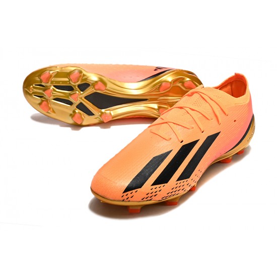 Adidas X Speedportal .1 2022 World Cup Boots FG Low-top Orange Gold Men Soccer Cleats 