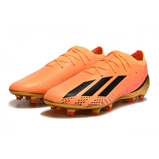 Adidas X Speedportal .1 2022 World Cup Boots FG Low-top Orange Gold Men Soccer Cleats 