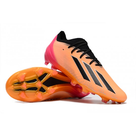 Adidas X Speedportal .1 2022 World Cup Boots FG Low-top Pink Orange Black Soccer Cleats 