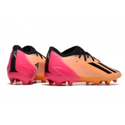 Adidas X Speedportal .1 2022 World Cup Boots FG Low-top Pink Orange Black Soccer Cleats 