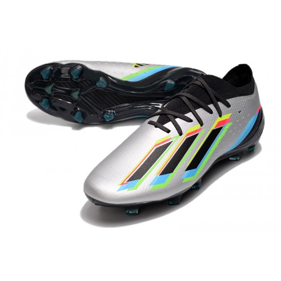 Adidas X Speedportal .1 2022 World Cup Boots FG Low-top Sliver Black Soccer Cleats 