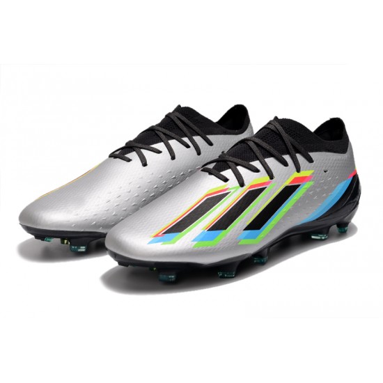 Adidas X Speedportal .1 2022 World Cup Boots FG Low-top Sliver Black Soccer Cleats 