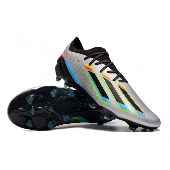 Adidas X Speedportal .1 2022 World Cup Boots FG Low-top Sliver Black Soccer Cleats 