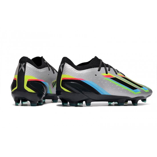 Adidas X Speedportal .1 2022 World Cup Boots FG Low-top Sliver Black Soccer Cleats 