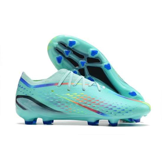 Adidas X Speedportal .1 2022 World Cup Boots FG Low-top Turqoise Multi Soccer Cleats 