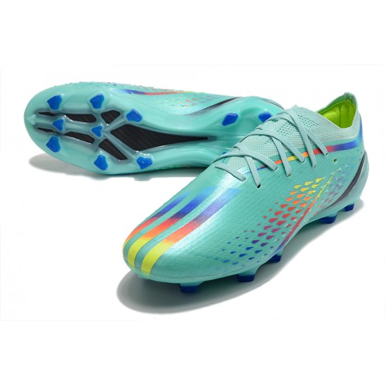 Adidas X Speedportal .1 2022 World Cup Boots FG Low-top Turqoise Multi Soccer Cleats 