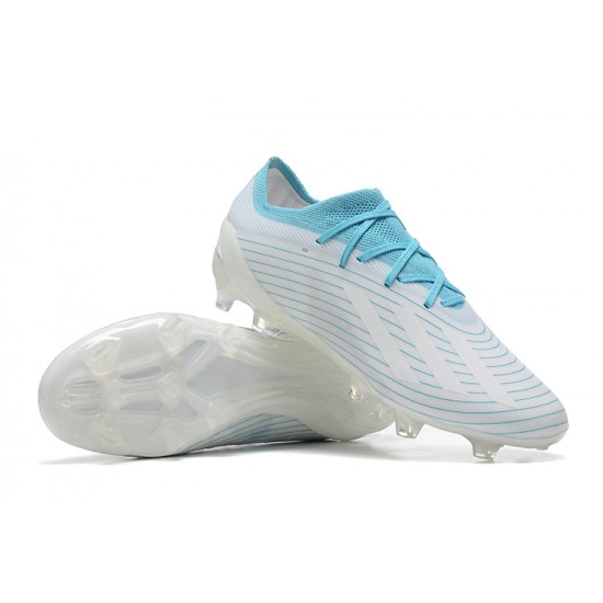 Adidas X Speedportal .1 2022 World Cup Boots FG Low-top White Blue Soccer Cleats 