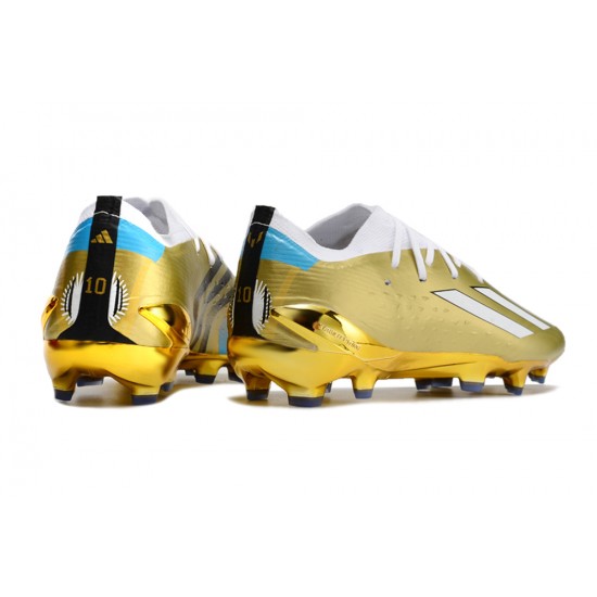 Adidas X Speedportal .1 2022 World Cup Boots FG Low-top White Gold Men Soccer Cleats 