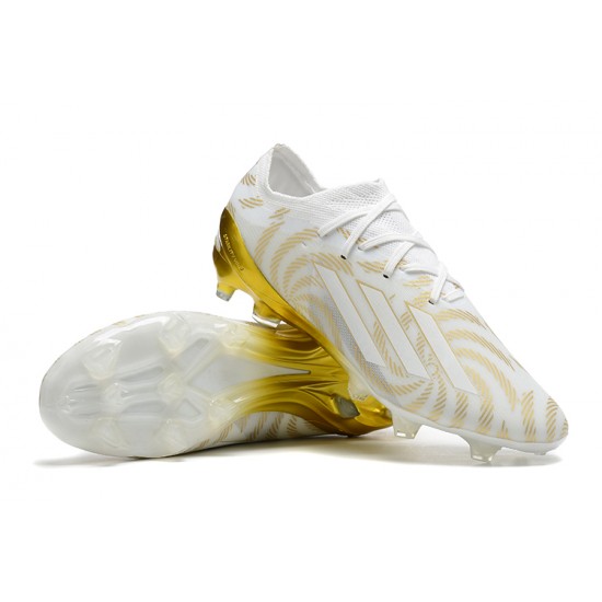 Adidas X Speedportal .1 2022 World Cup Boots FG Low-top White Gold Soccer Cleats 