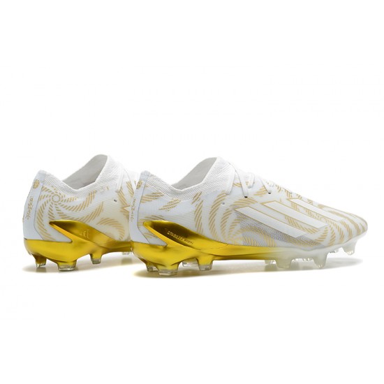 Adidas X Speedportal .1 2022 World Cup Boots FG Low-top White Gold Soccer Cleats 