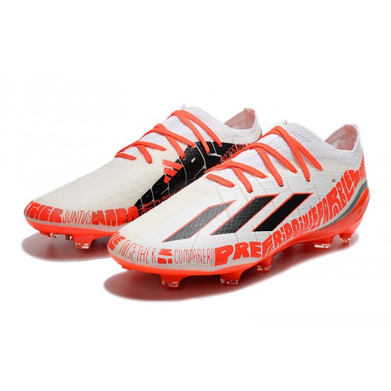 Adidas X Speedportal .1 2022 World Cup Boots FG Low-top White Red Soccer Cleats 