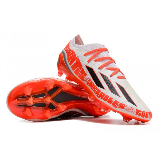 Adidas X Speedportal .1 2022 World Cup Boots FG Low-top White Red Soccer Cleats 