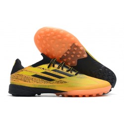 Adidas X Speedportal .1 TF Low-top Black Yellow Orange Soccer Cleats 