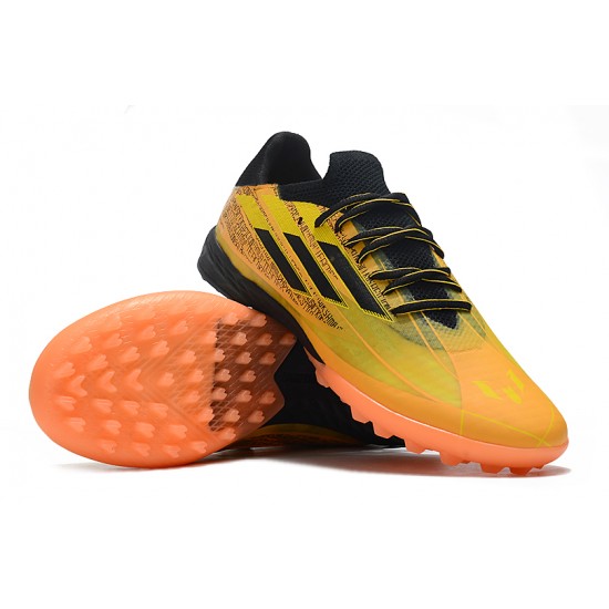 Adidas X Speedportal .1 TF Low-top Black Yellow Orange Soccer Cleats 