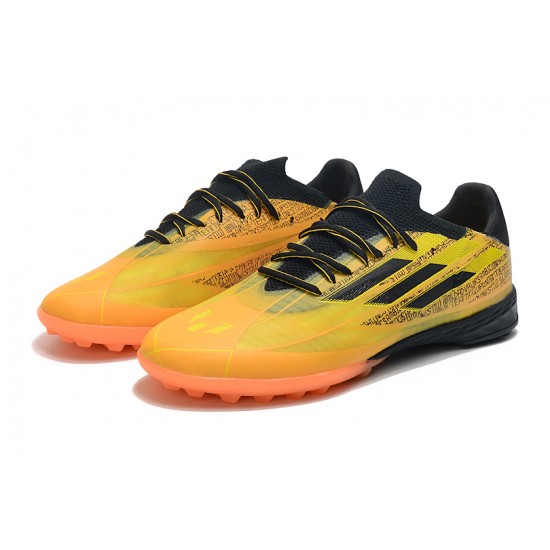 Adidas X Speedportal .1 TF Low-top Black Yellow Orange Soccer Cleats 