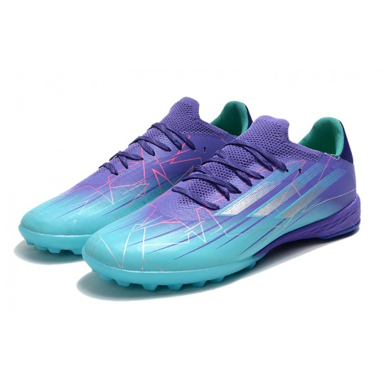 Adidas X Speedportal .1 TF Low-top Purple Blue Soccer Cleats 