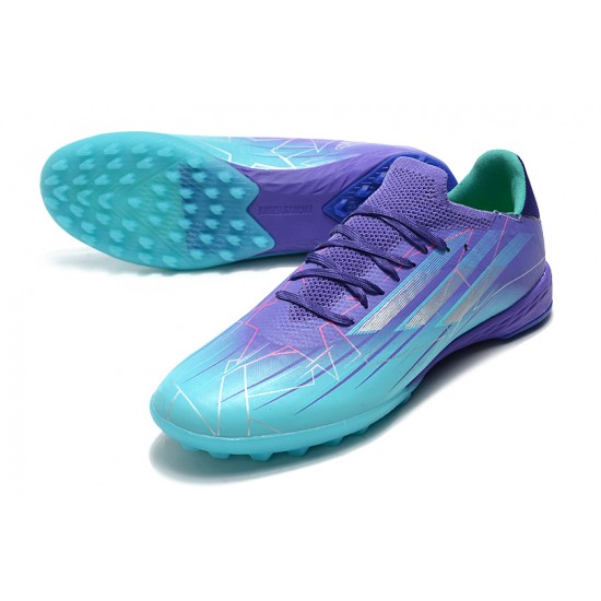 Adidas X Speedportal .1 TF Low-top Purple Blue Soccer Cleats 