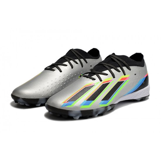 Adidas X Speedportal .1 TF Low-top Sliver Black Multi Women And Men Soccer Cleats 