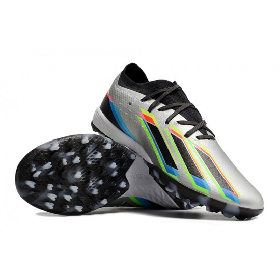 Adidas X Speedportal .1 TF Low-top Sliver Black Multi Women And Men Soccer Cleats 