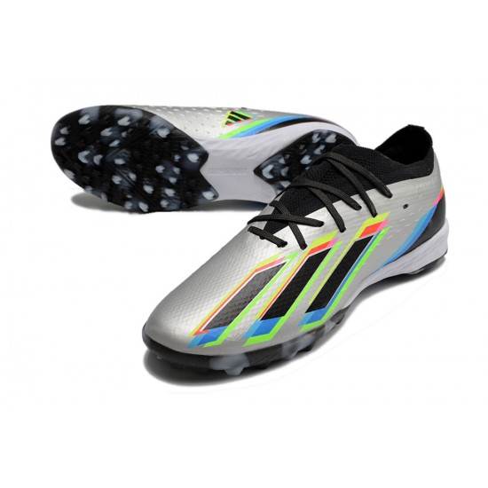 Adidas X Speedportal .1 TF Low-top Sliver Black Multi Women And Men Soccer Cleats 