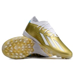 Adidas X Speedportal .1 TF Low-top White Gold Black Men Soccer Cleats 