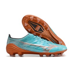 Mizuno Alpha Made In Japan Fg Low-Top Turqoise Brown For Men Soccer Cleats 