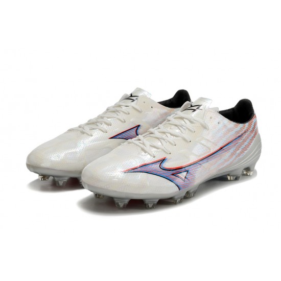 Mizuno Alpha Made In Japan Fg Low-Top White Purple For Men Soccer Cleats 