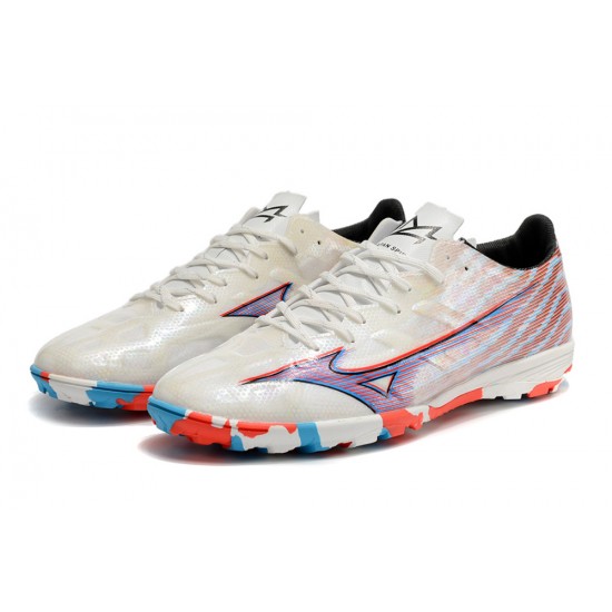 Mizuno Alpha Made In Japan Tf Low-Top Beige Blue Red For Men Soccer Cleats 