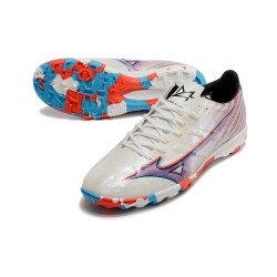 Mizuno Alpha Made In Japan Tf Low-Top Beige Blue Red For Men Soccer Cleats 