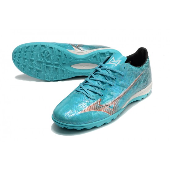 Mizuno Alpha Made In Japan Tf Low-Top Turqoise Gold For Men Soccer Cleats 