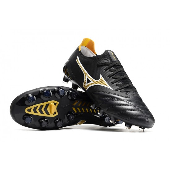 Mizuno Morelia Neo Iii Made In Japan AG Low-Top Black Gold For Men Soccer Cleats 