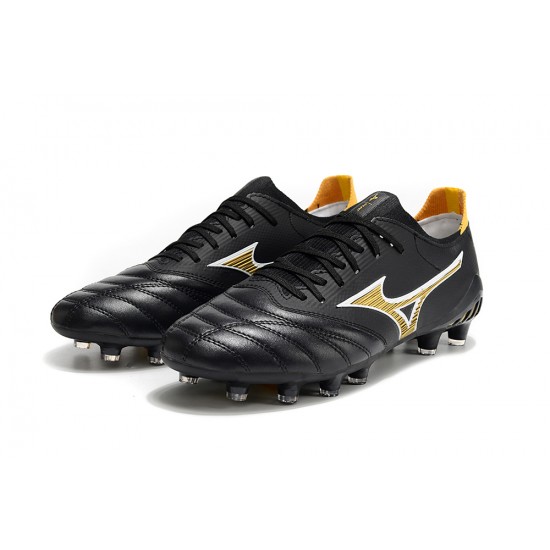 Mizuno Morelia Neo Iii Made In Japan AG Low-Top Black Gold For Men Soccer Cleats 